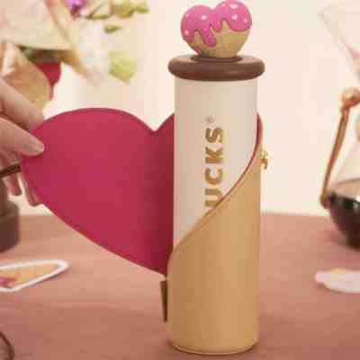 Starbucks China 2023 Valentine's Day Heart Biscuit 11oz SS Tumbler With Sleeve - Sold on eBay Apr 3, 2023 for $79.99