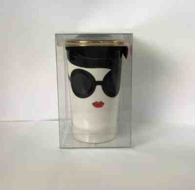 New 2015 12oz Ceramic Starbucks Alice Olivia Face Stacey Bendet Coffee Tumbler - Sold on eBay Mar 3, 2023 for $79.97