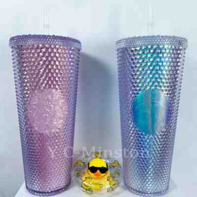 Starbucks Summer Laser Purple Multicolored Diamond Tumbler Studded Cold Cup 24oz - Sold on eBay Mar 3, 2023 for $39.98