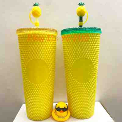 Starbucks Summer Hawaii Yellow Pineapple 24oz Studded Tumbler Cold Beverage Cup. - Sold on eBay Mar 27, 2023 for $39.98