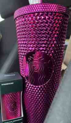 Starbucks 2022 Christmas Sangria Bling Venti Studded Tumbler Cold Cup NEW & Key - Sold on eBay Mar 29, 2023 for $67.50