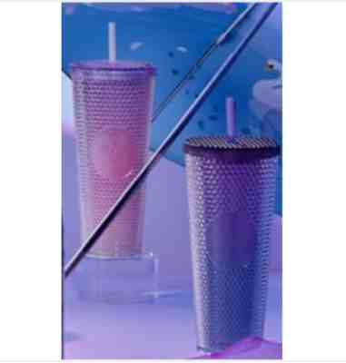 STARBUCKS KOREA 2022 Cherry Blossom Bling Purple Studded Tumbler - Sold on eBay Apr 8, 2023 for $39.00