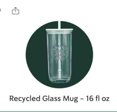 NEW Starbucks Recycled Glass Mint Triangle Bottom Cold Cup Tumbler 16 oz Grande - Sold on eBay Mar 19, 2023 for $69.00