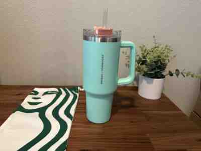 Starbucks Stanley Pastel Cold Cup 40oz Turquoise Green Pink Thailand 2023 x card - Sold on eBay Apr 9, 2023 for $420.69