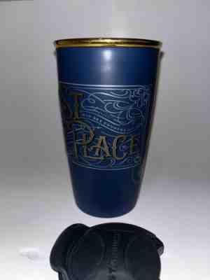 STARBUCKS MONTANA"THE LAST BEST PLACE"CERAMIC TRAVEL TUMBLER/LID With GOLD CROWN - Sold on eBay Apr 5, 2023 for $110.00