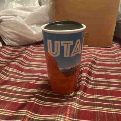 Rare Starbucks 2017 Utah Orange Mountains 12oz Ceramic Tumbler Mug