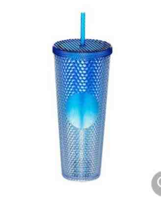 Starbucks korea 2021 Shine blue Bling studd Cold cup 710 ml - Sold on eBay Jan 21, 2023 for $64.49