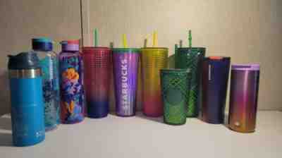 New Lot 10 Starbucks Pink Blue Green Purple Jeweled 24oz Holiday Tumbler NWT - Sold on eBay Feb 20, 2023 for $64.00