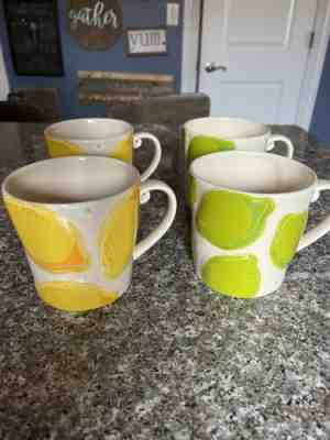 4 Starbucks 2006 Coffee Tea Mugs Cup Lemon Citrus Embossed Design Unique 16oz - Sold on eBay Jan 19, 2023 for $59.99