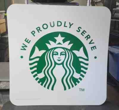 New  Sign We Proudly Serve 22â? X 22â? Single Sided White Sign - Sold on eBay Apr 14, 2023 for $501.00