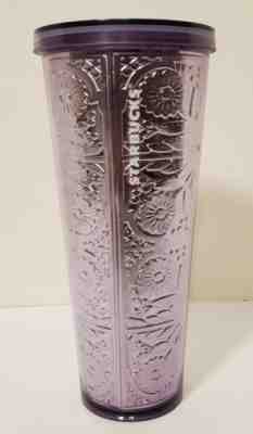 Starbucks Lavender Purple Lilac Embossed Metallic Tin Foil Tumbler 24oz Floral - Sold on eBay Apr 12, 2023 for $69.95