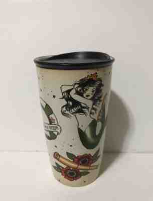 2015 Starbucks Mermaid Sailor Jerry Tattoo Ceramic Coffee Travel Mug Tumbler - Sold on eBay Jan 27, 2023 for $64.00
