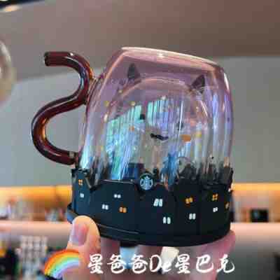 2022 New Starbucks Mugs Halloween Gift Cute Black Cat Glass Cup with Coaster Hot - Sold on eBay Mar 11, 2023 for $56.95