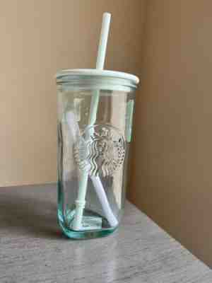 NEW Starbucks Recycled Glass Triangle Bottom Cold Tumbler 16oz Grande Mint Color - Sold on eBay Mar 28, 2023 for $65.00