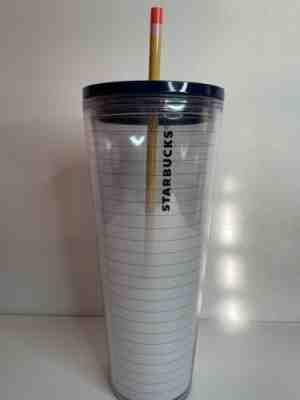 Starbucks Tumbler Teacher Appreciation Cup Pencil Paper Notebook Venti 24 OZ - Sold on eBay Feb 26, 2023 for $64.99