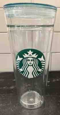 2017 Starbucks Venti Green Siren 20oz Clear Double Wall Glass Tumbler W Lid - Sold on eBay Mar 21, 2023 for $65.99