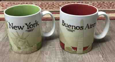 Starbucks Global Icon Mugs Together Buenos Aires & New York Collector Series16oz - Sold on eBay Apr 15, 2023 for $81.00