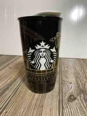 Starbucks 2016 Pennsylvania Bridge Ceramic Travel Double Wall Tumbler Black 12oz - Sold on eBay Apr 17, 2023 for $39.95