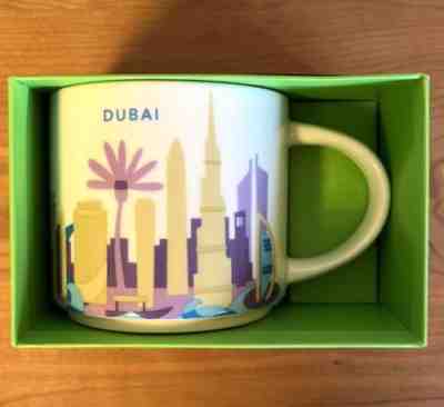 Dubai Starbucks Mug Cup 14oz You Are Here Collection NEW With Box