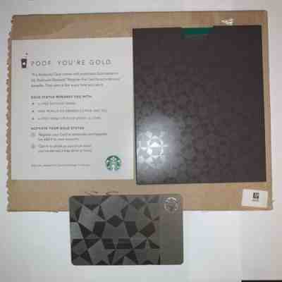 Starbucks 2012 Metal Stainless Gilt Card #3376 + Holder Envelope Packing Slip - Sold on eBay May 6, 2023 for $499.99