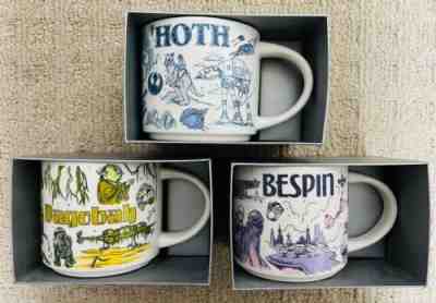 Starbucks Disney Star Wars Hoth, Bespin, and Dagobah mugs - Brand new with Boxes - Sold on eBay May 10, 2023 for $479.00