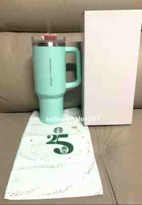 Tracking Super RARE Starbucks Stanley pastel green 40Oz LIMITED Tumbler+dust bag - Sold on eBay Apr 13, 2023 for $355.00