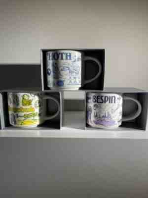 NEW! Star Wars Starbucks Been There Mugs: Hoth, Bespin, Dagobah - Sold on eBay Apr 27, 2023 for $350.00
