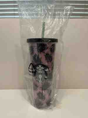 Starbucks Pink Beetle Mermaid Siren Logo Cold Cup Venti Tumbler 24oz Rare Sealed