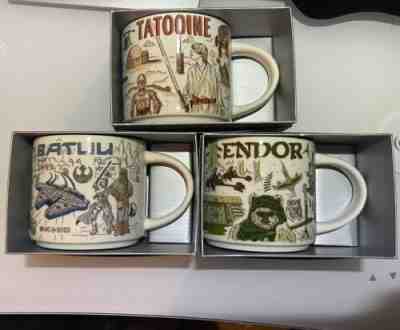 DISNEY STAR WARS 2021 STARBUCKS Been There set of 3 mugs Endor Batuu Tatooine - Sold on eBay May 4, 2023 for $224.99