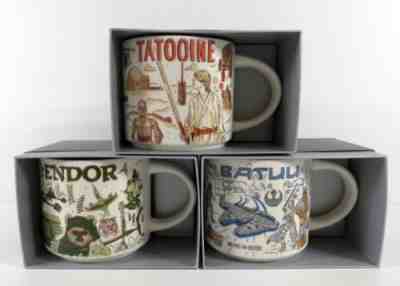 2021 Starbucks Disney Star Wars Been There mug set Batuu , Endor, Tatooine NEW - Sold on eBay Mar 10, 2023 for $239.95