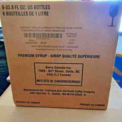 (6) BRAND NEW BOTTLES of Starbucks Chestnut Praline Syrup 1L BB 2023 April - Sold on eBay Mar 11, 2023 for $230.00
