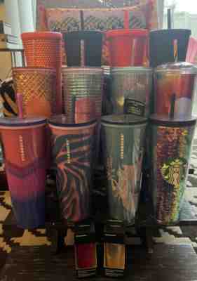 Lot Of 14 - Starbucks Tumblers 24oz/ Keychains Studded Grid Mermaid - Sold on eBay Apr 17, 2023 for $199.00