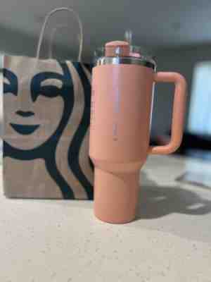NEW Stanley x Starbucks Target Exclusive 2023 Peach/Pink 40oz Tumbler Cup - Sold on eBay May 11, 2023 for $220.00
