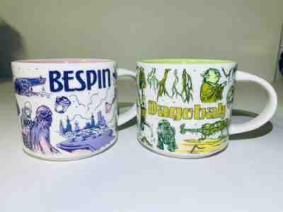 Disney Star Wars Starbucks Been There Mugs set of 2 , Bespin, Dagobah - Sold on eBay May 7, 2023 for $199.95