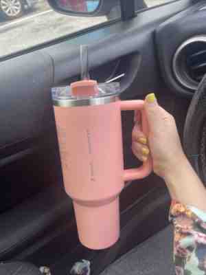 Starbucks STANLEY Stainless Peach Tumbler 40oz LIMITED EDITION IN HAND - Sold on eBay May 9, 2023 for $197.00