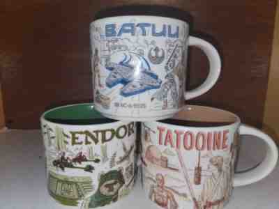 Star Wars Starbucks Been There Series Mug Set Of 3 Tatooine, Batuu & Endor - Sold on eBay May 2, 2023 for $162.50
