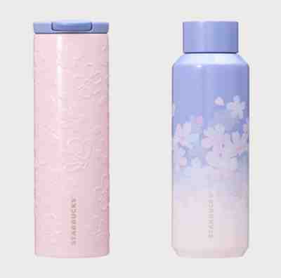 Starbucks Japan Tumbler SAKURA 2023 Cherry Blossoms Stainless steel bottle set 2 - Sold on eBay Mar 29, 2023 for $159.99