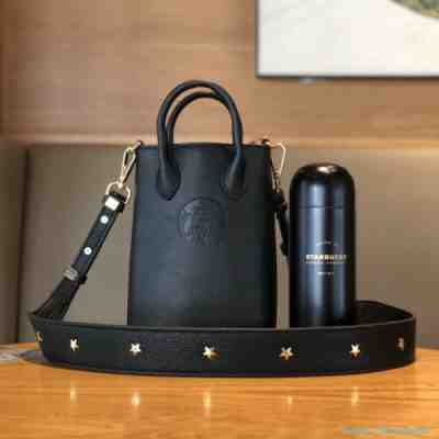 Starbucks 2020 Black Gold Capsule SS Cup 12oz Star Shoulder Strap Bag New - Sold on eBay May 14, 2023 for $149.99