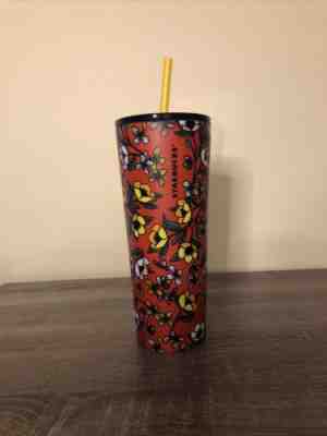 Starbucks 24 Oz Red Yellow Poppy Stainless Steel Tumbler Flower Floral 2018 RARE - Sold on eBay Mar 11, 2023 for $155.00