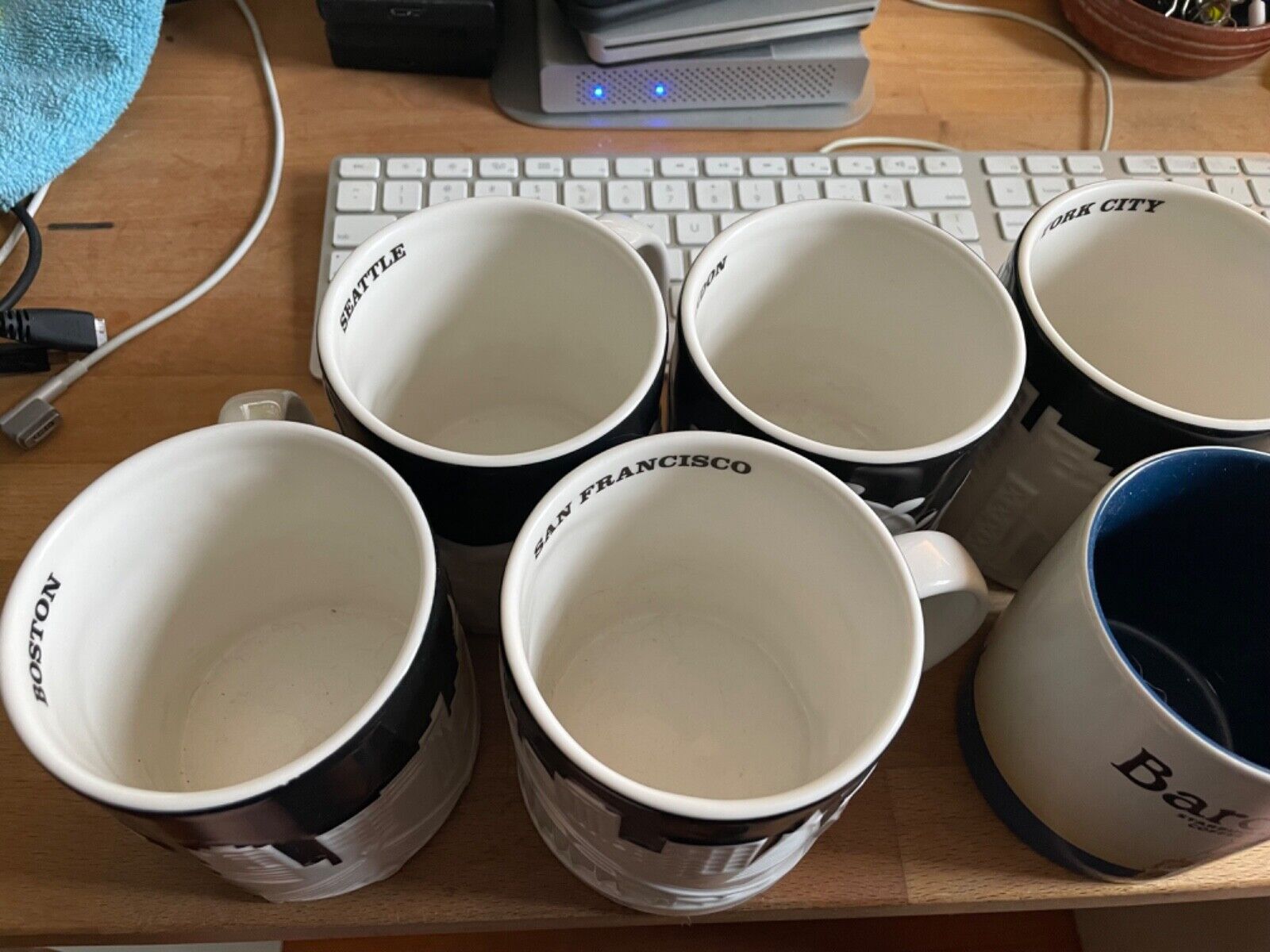 5 Starbucks Skyline 3D Coffee Mugs Relief Collector London NY SF Boston Seattle - Sold on eBay March 4th, 2025 for $85.00