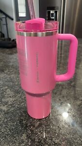 stanley 40 oz tumbler Winter Pink Starbucks Edition - Sold on eBay January 29th, 2024 for $210.00