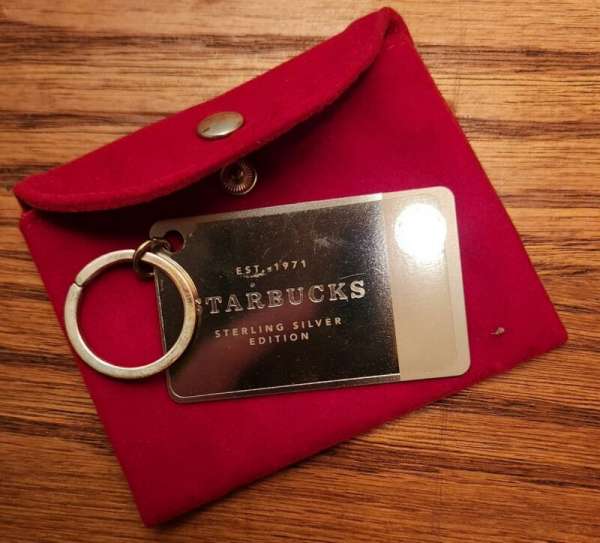 STARBUCKS STERLING SILVER LIMITED EDITION KEYCHAIN GIFTCARD .925 SILVER $50 Bal. - Sold on eBay November 3rd, 2024 for $225.00