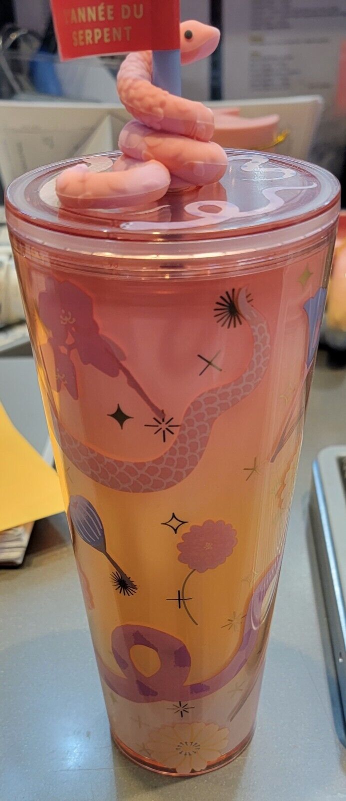 NEW 2025 Starbucks Lunar New Year of Snake Tumbler SNAKE TOPPER TUMBLER MUG LOT3 - Sold on eBay January 9th, 2025 for $70.00 (1 bids) 