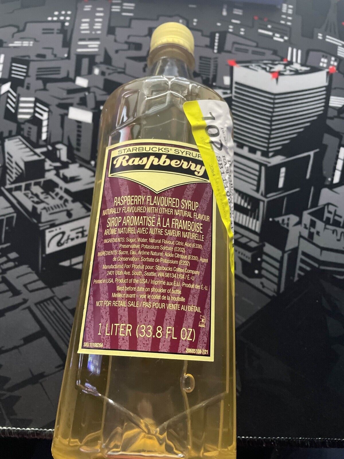 Starbucks Raspberry Flavored Syrup 1 Liter BB JUN 2023 - Sold on eBay March 4th, 2025 for $100.00