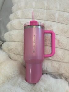 Starbucks x Stanley Cup Holiday Tumbler 40 oz Pink, Released 2024 - Sold on eBay January 6th, 2024 for $250.00