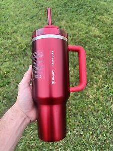 NEW LIMITED Starbucks x Stanley Cup Holiday 2023 Collab (40 oz) Red Tumbler - Sold on eBay November 16th, 2023 for $150.00