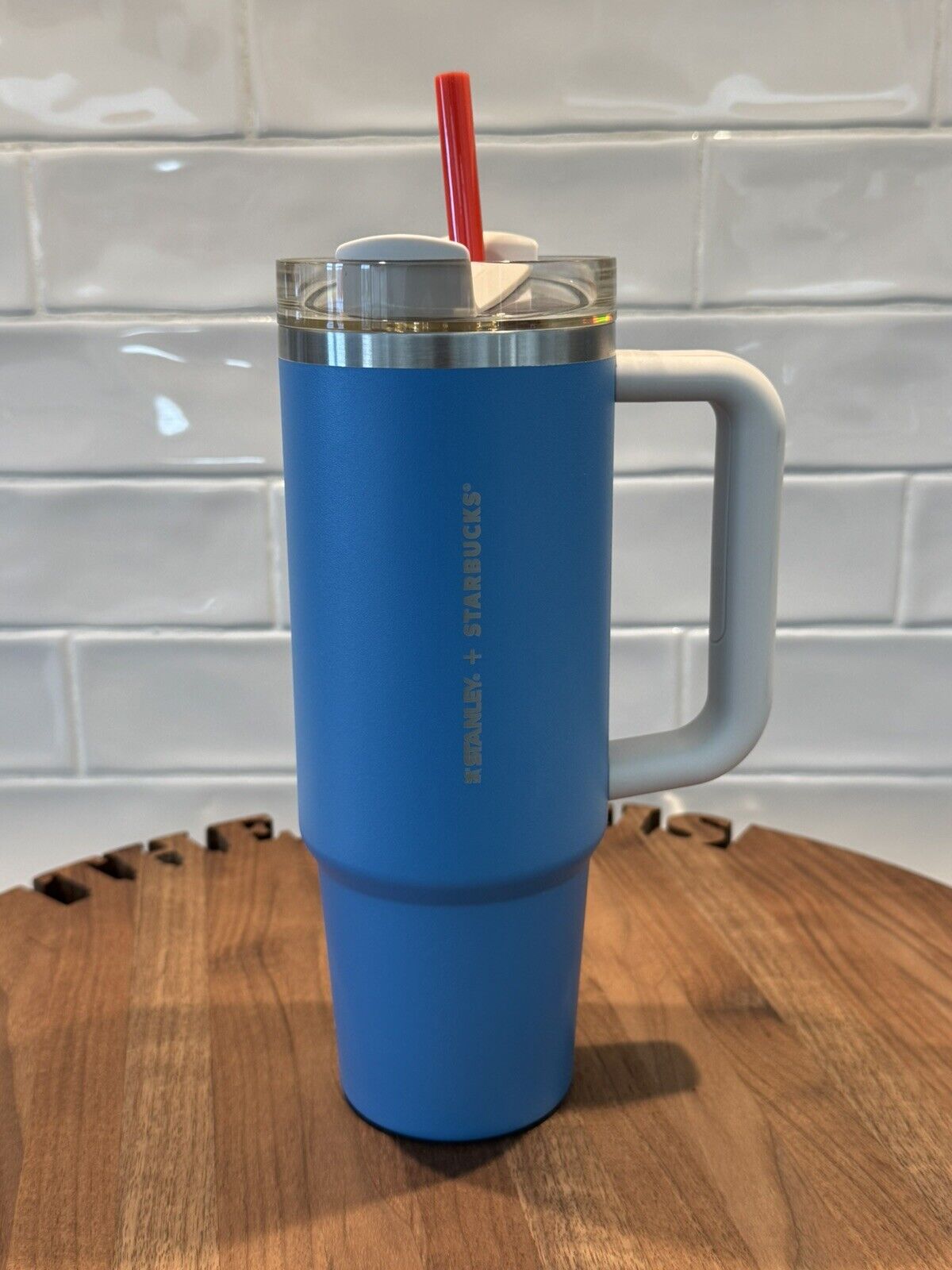 STARBUCKS + STANLEY  Stainless Steel  Holiday Blue Cold Cup 30 oz  Tumbler - Sold on eBay December 17th, 2024 for $85.00