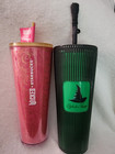 Starbucks x Wicked Glinda Pink G & Elphaba Green Glow in Dark 24 oz Tumblers NEW - Sold on eBay March 6th, 2025 for $99.99