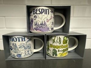 2020 Starbucks Been There Series Star Wars Mug Set - Hoth Bespin Dagobah