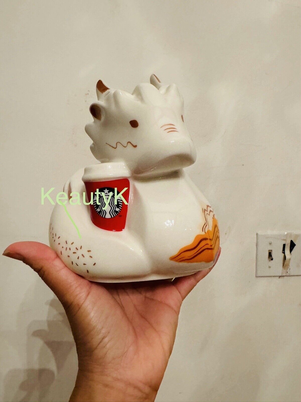 Starbucks 2024 China Year Of Dragon White Piggy Bank - Sold on eBay February 5th, 2025 for $65.00